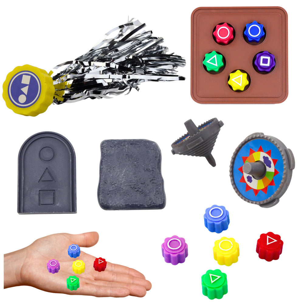 Set van 4 inktvisspel traditionele Koreaanse spellen dobbelstenen tol