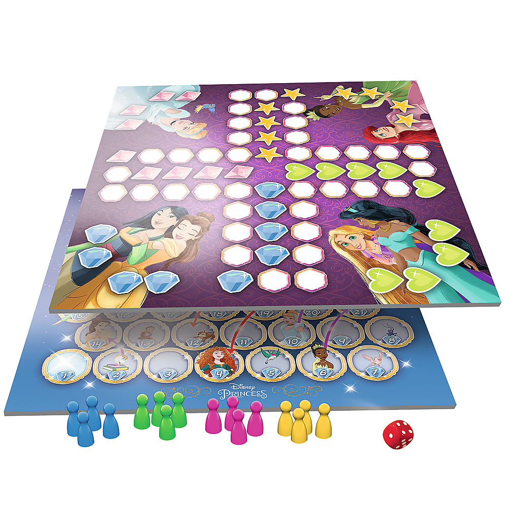 2-in-1 spel Chinees schaken / Slangen en ladders - Disney Princess Trefl 02418 (2)