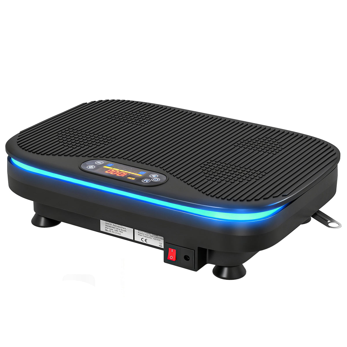 Trilplaat voor fitnessoefeningen, Bluetooth-functie, afstandsbediening, 99 snelheidsniveaus, kunststof, staal