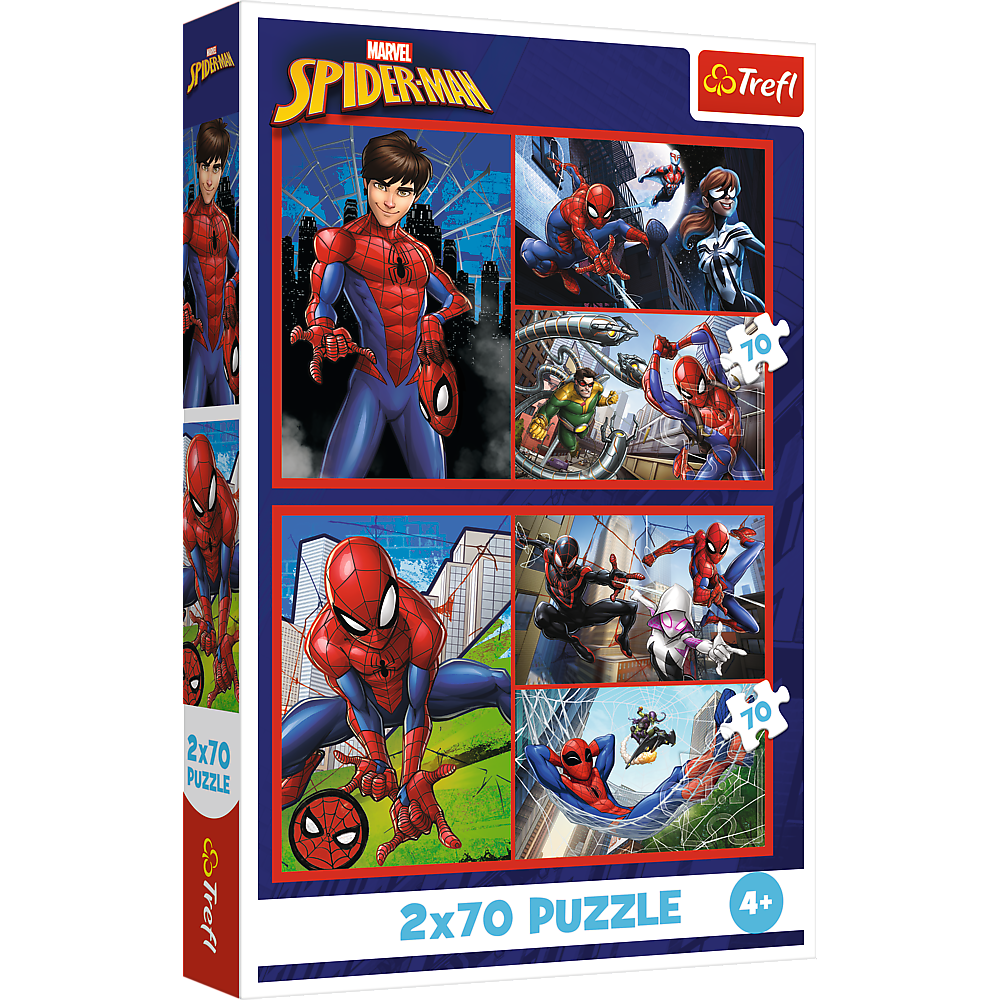 Puzzel - 2x70 - Spinnenverhalen - Disney Marvel Spiderman Trefl 34443