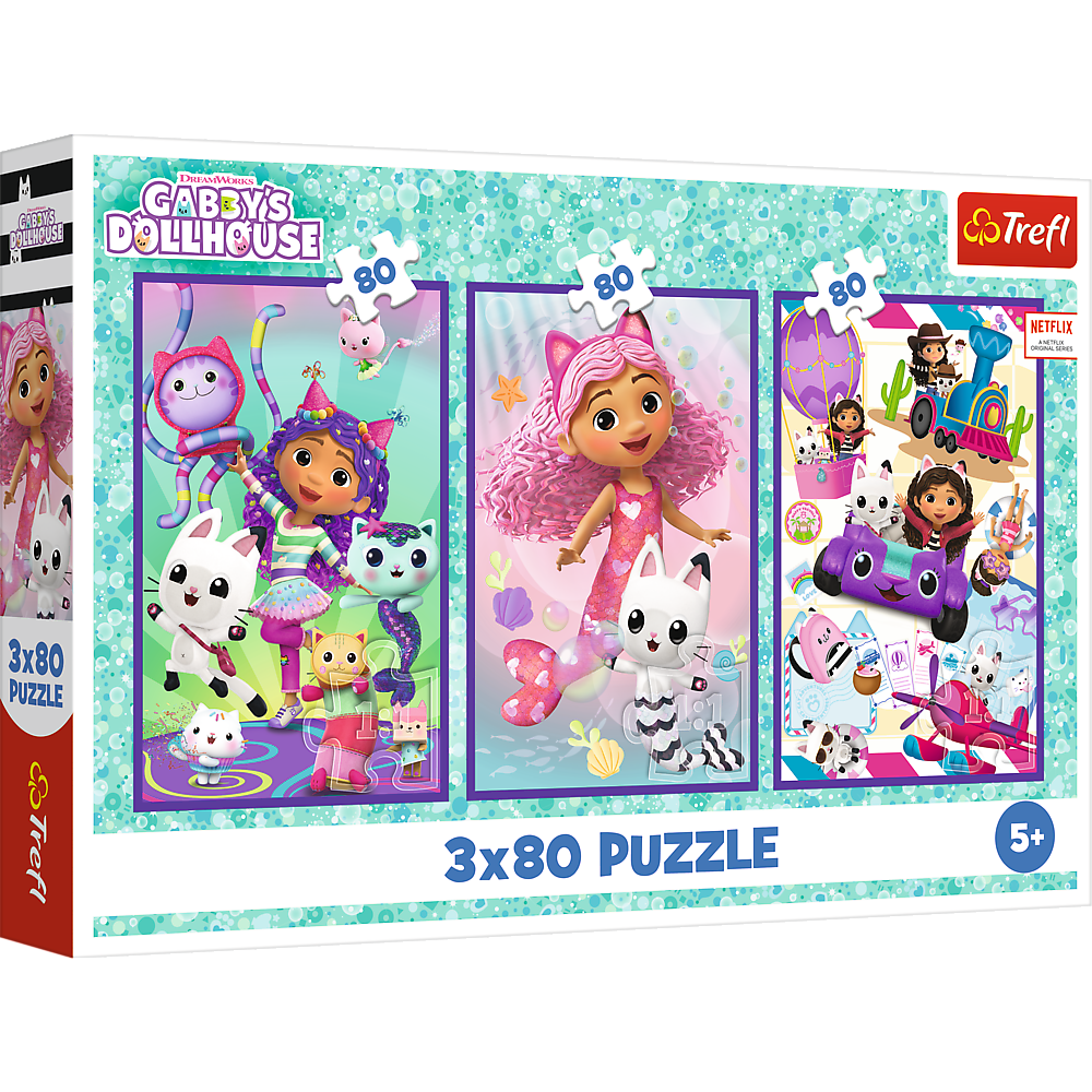 Puzzel 3x80 - Kleurrijke dagen van Gabby Trefl 34882