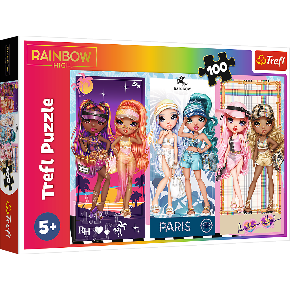Puzzel - 100 - Regenboogpoppen - MGA Rainbow High Trefl 16444