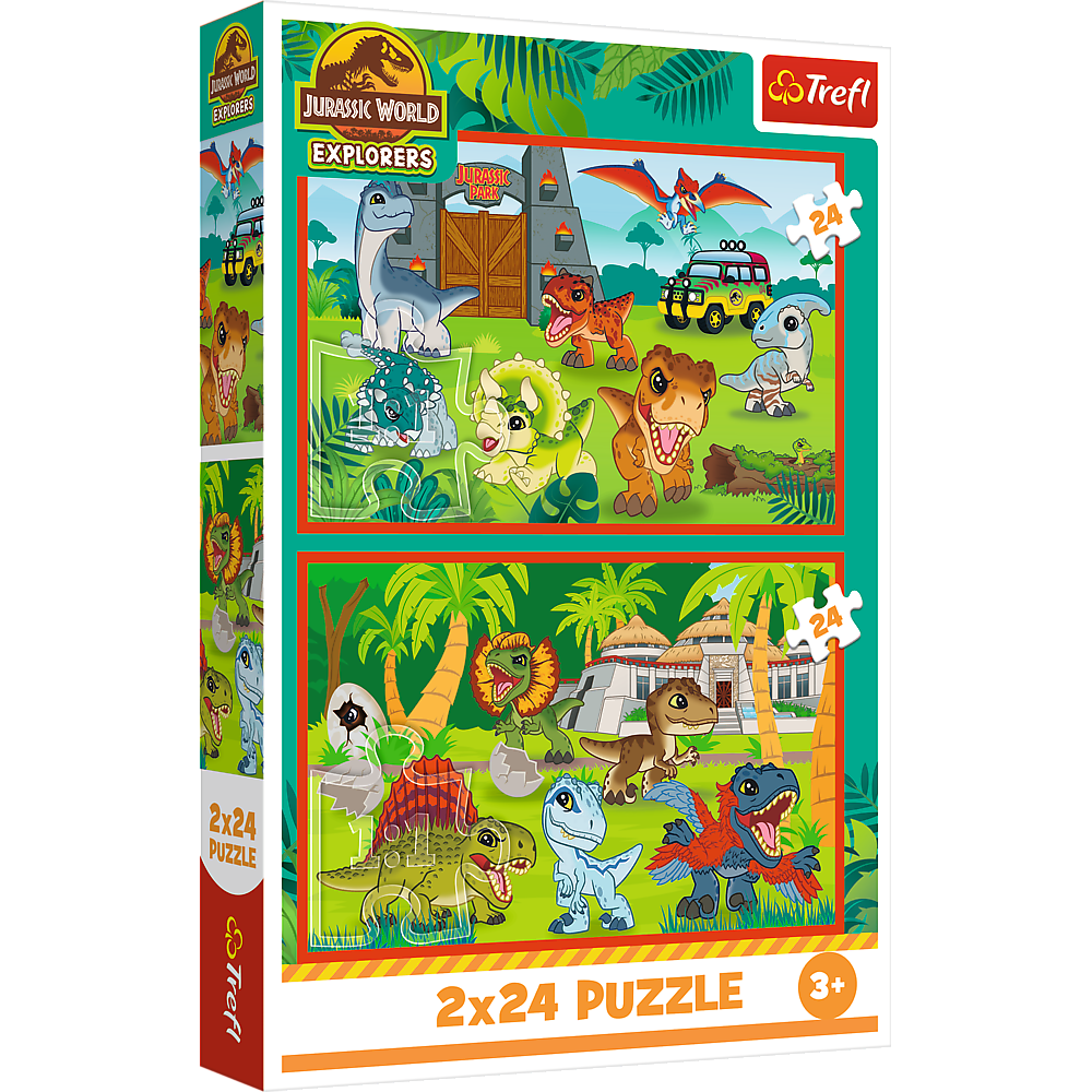 Puzzel - 2x24 - Kleine dinosaurussen - Universal Jurassic World Trefl 34437