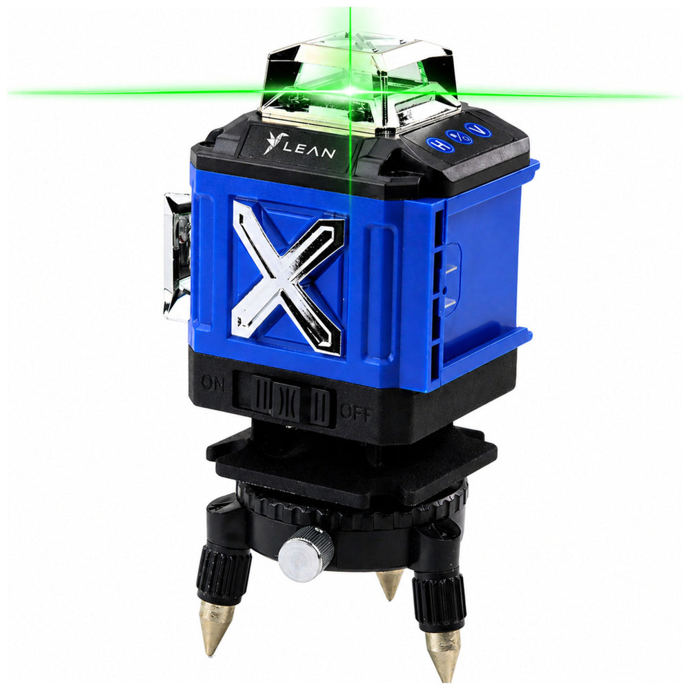 4D Laserwaterpas 16 lijnen koffer 2 batterijen blauw (2)