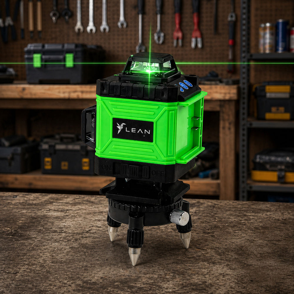 4D Laserwaterpas 16 lijnen tas 2 batterijen groen (3)