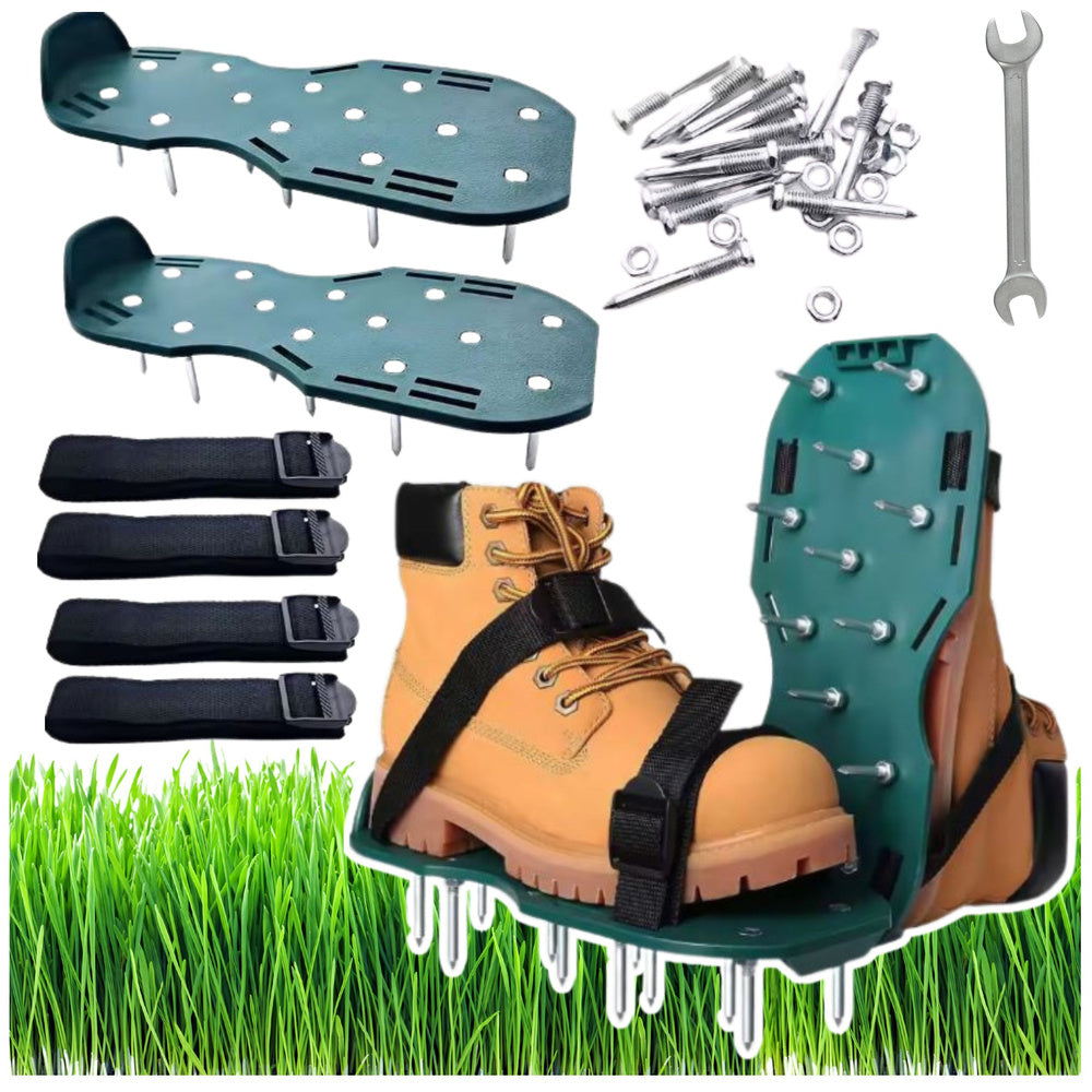 Verticuteerschoenovertrekken met gras-spikes