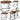 3-in-1 set ronde salontafels, vintage, natuurlijk hout, 51 cm, 40 cm, 30 cm