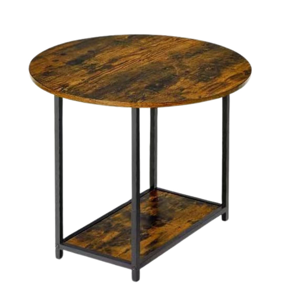 2-in-1 vintage rustieke houten salontafelset 123x60x51cm (2)