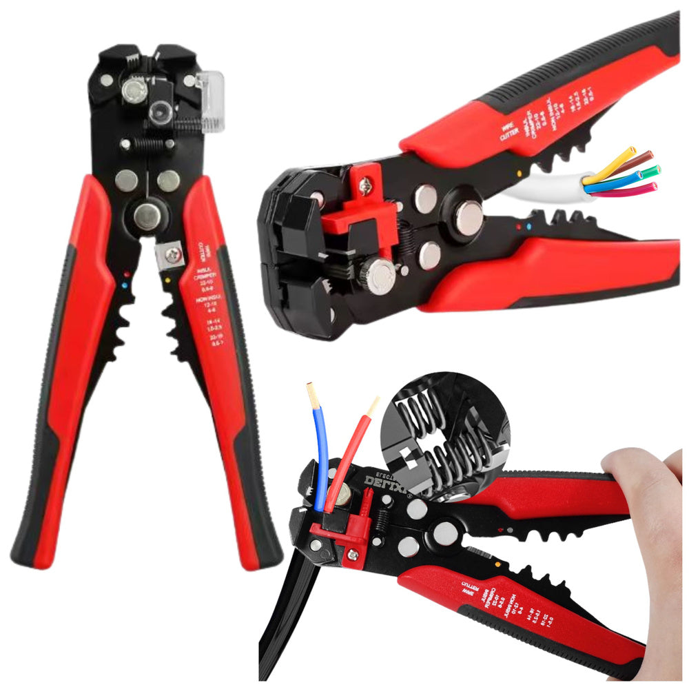 3-in-1 kabelstriptang en krimptang