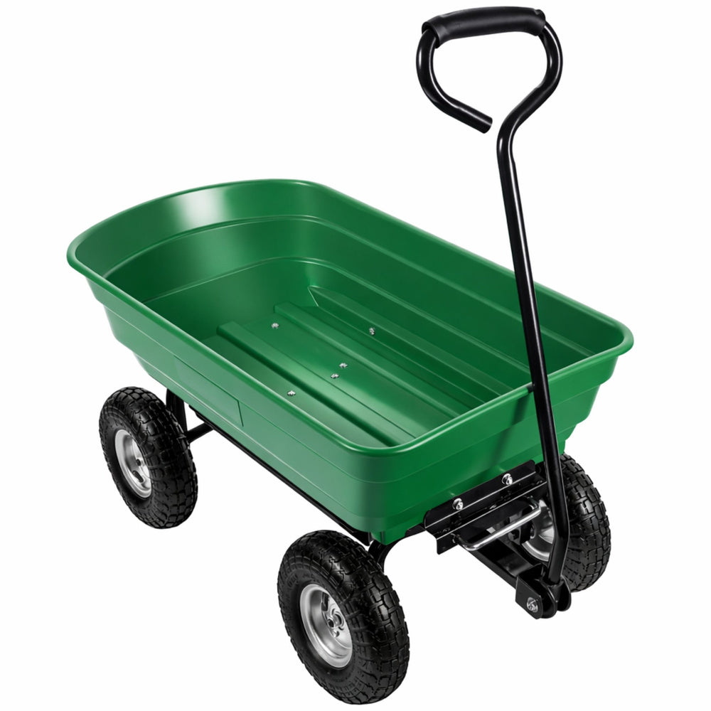 Tuinwagen met afneembare kiepbak, groen, 120 kg (2)