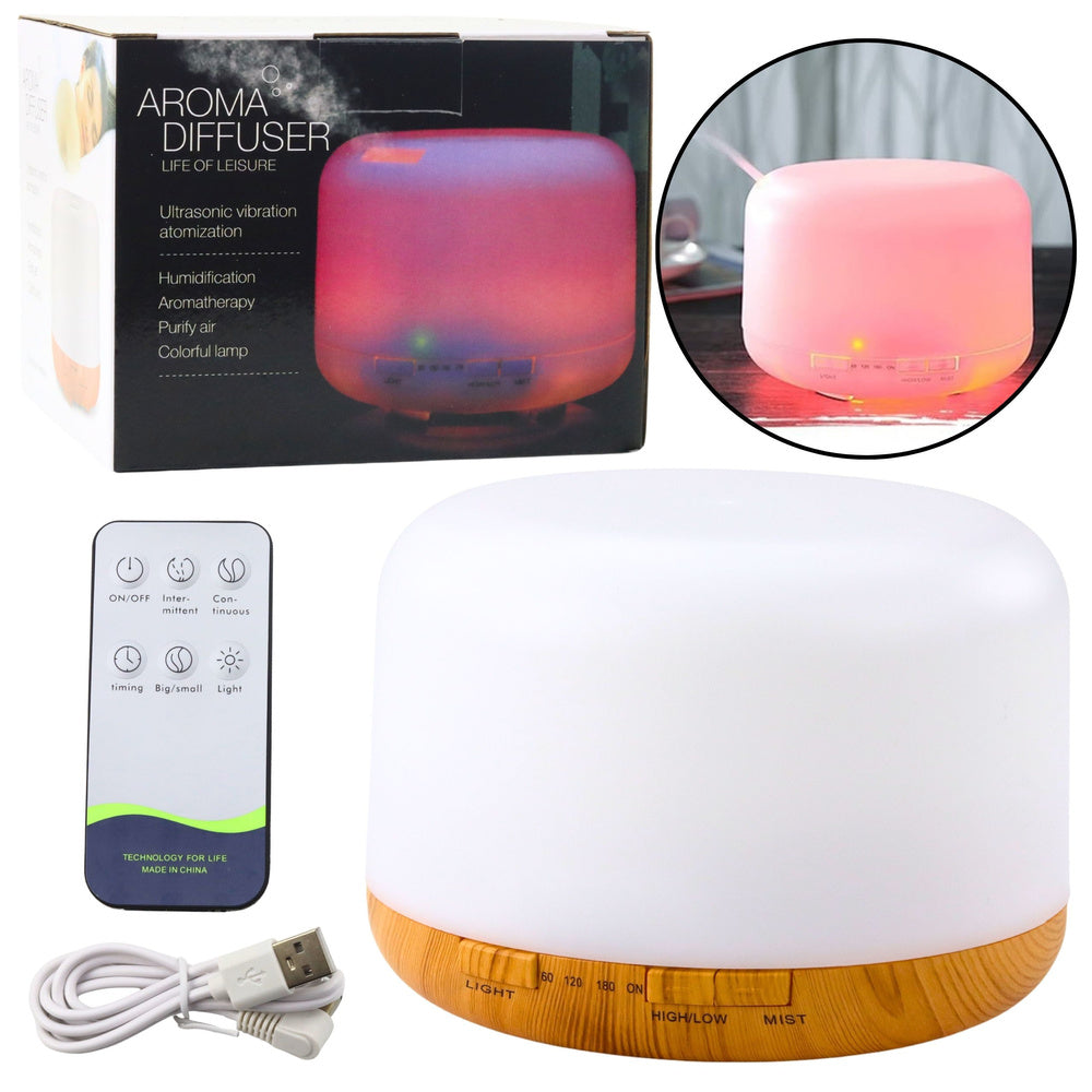 Luchtbevochtiger diffuser aromatherapie LED-nachtlampje afstandsbediening 300ml