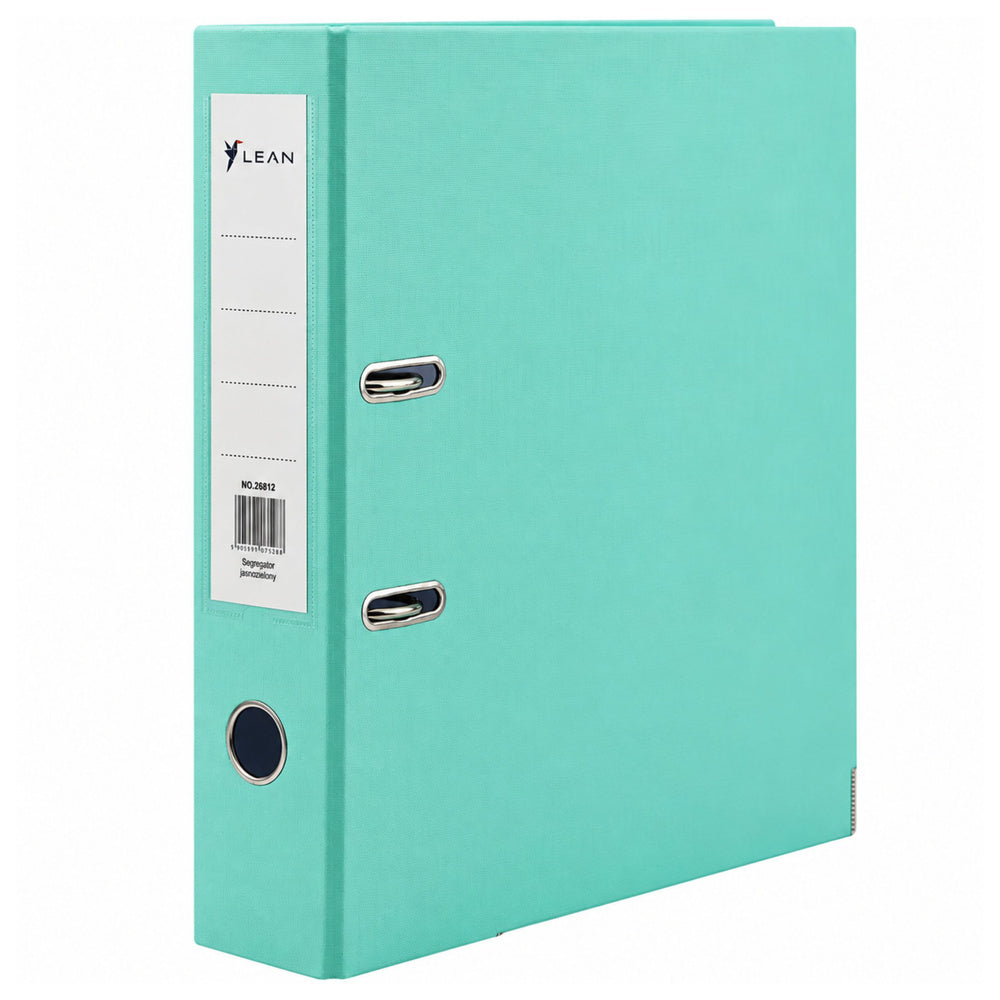 A4-documentenmap/80 mm met turquoise hefboommechanisme (2)