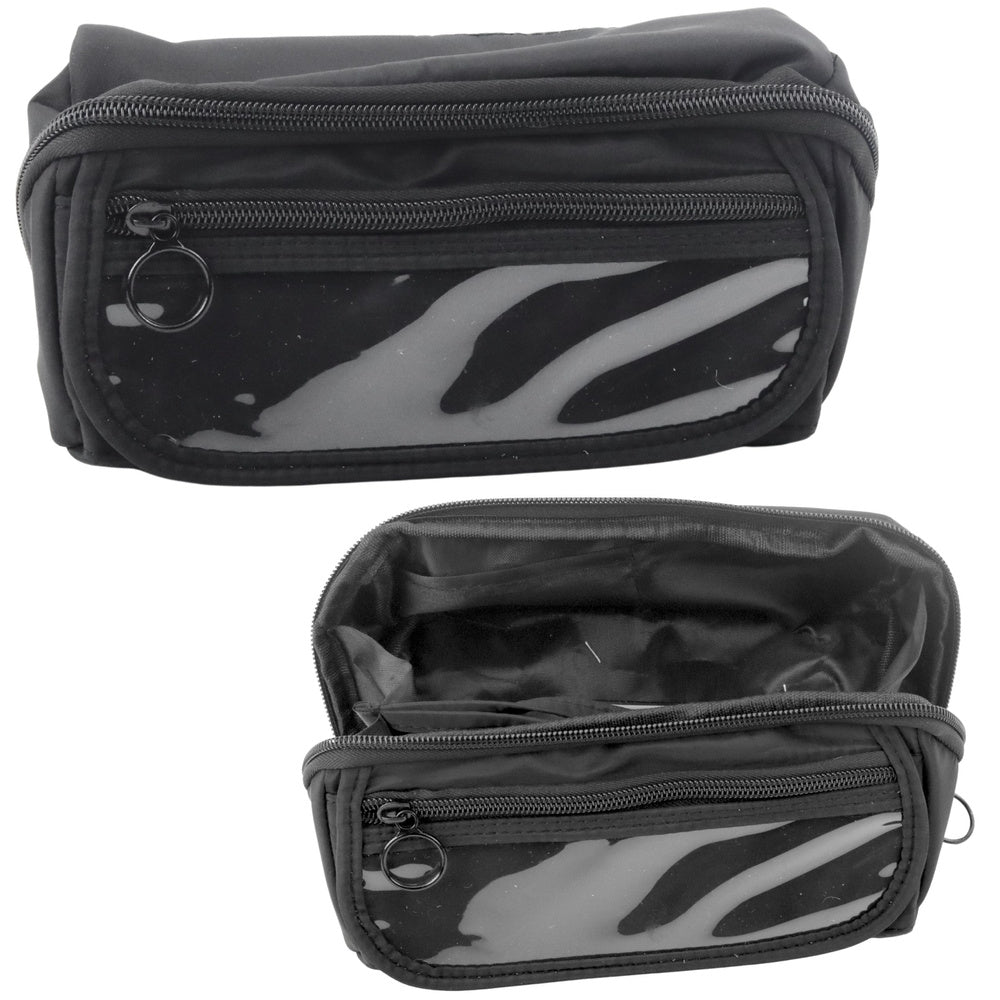 Etui schoolset, uitbreidbaar, ruim, zwart, 20x10cm