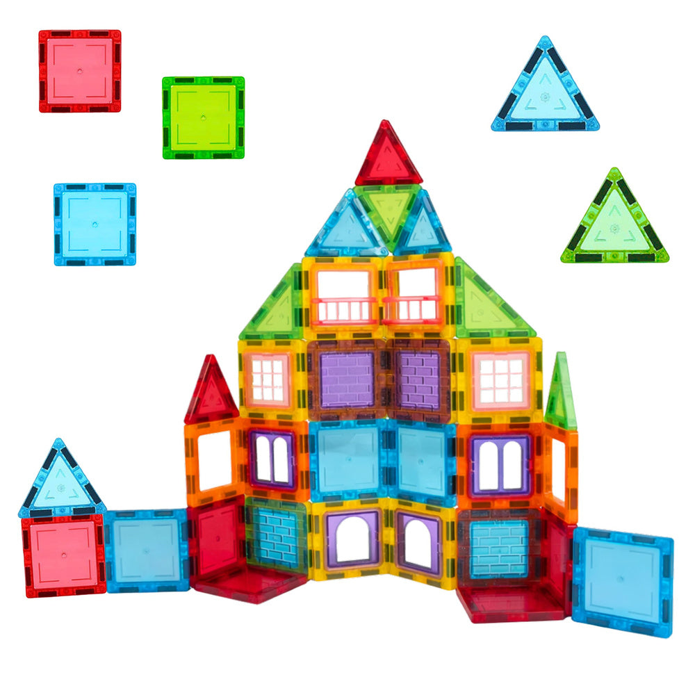 3D-magneetblokken constructiepuzzel kleurrijk 45 st (2)