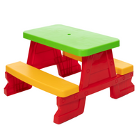 Dorex kindertafel- en bankset, rood 5067