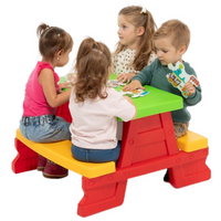 Dorex kindertafel- en bankset, rood 5067 (4)