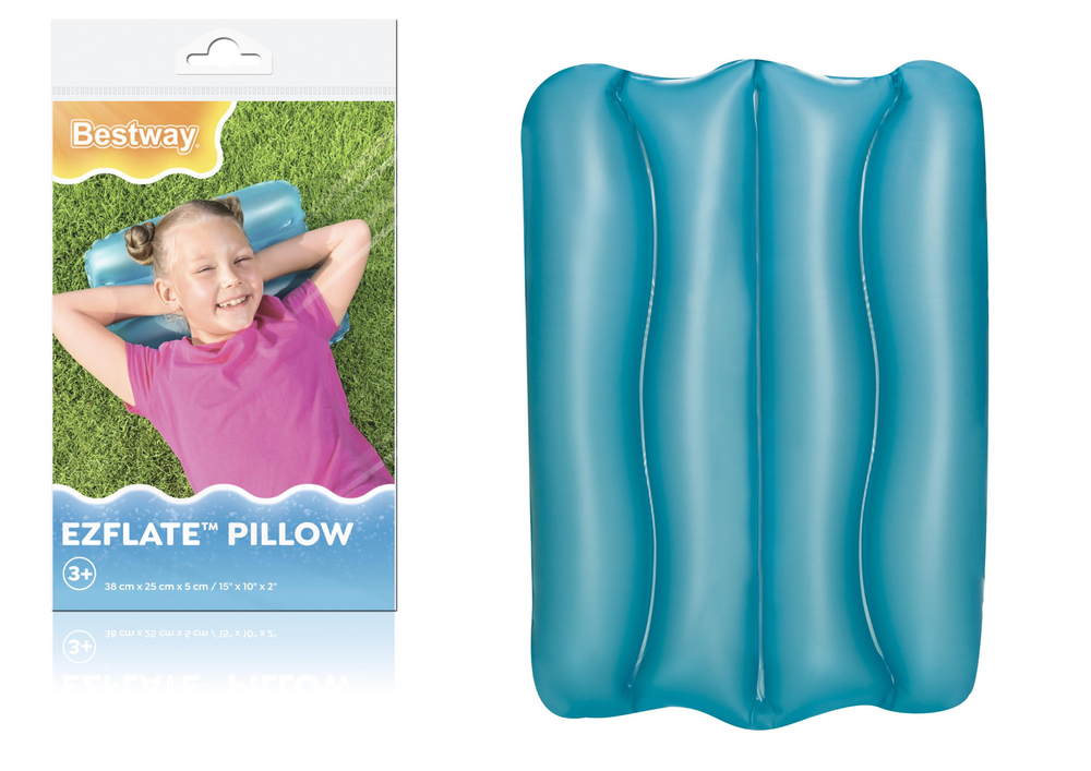 Opblaasbaar kussen 38 x 25 cm Blauw Bestway 52127