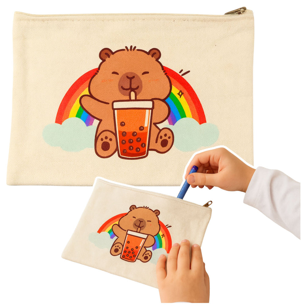 Capybara-cosmetictas met ritssluiting, praktisch voor accessoires en etui