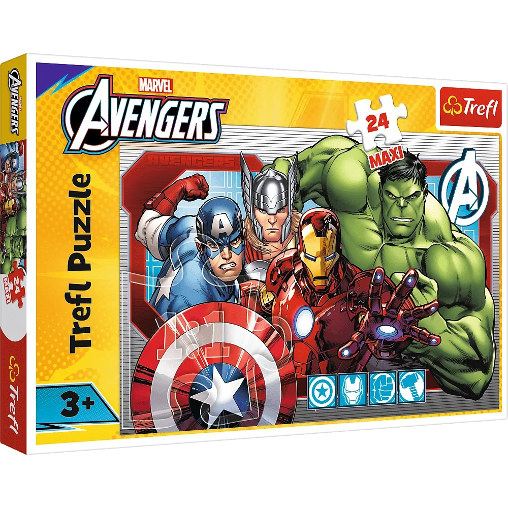 Puzzel 24 Maxi – Altijd rechtvaardig – Disney Marvel The Avengers Trefl 14378