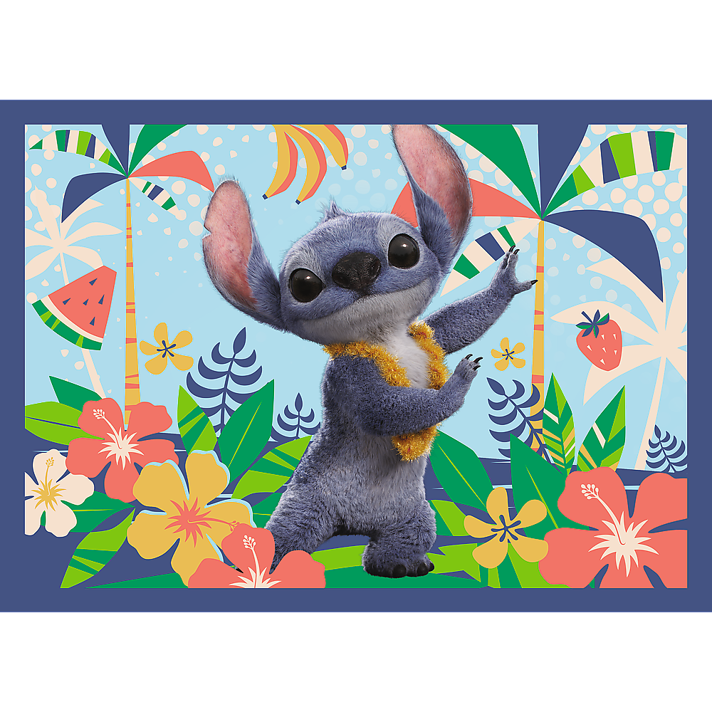 4-in-1 Puzzel – Vakantie op Hawaï – Disney Stitch Trefl 34666 (2)