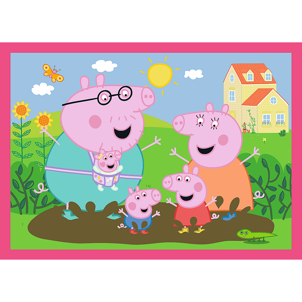 4-in-1 Puzzel (12, 15, 20, 24) – Peppa houdt van avontuur – Trefl 34672