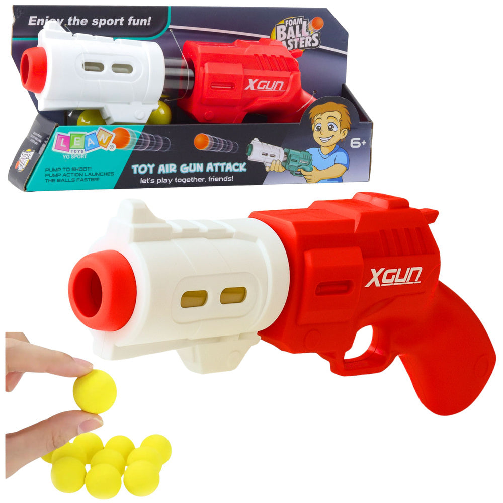 Pistool voor zachte schuimballen XGUN Rood 6 stuks.