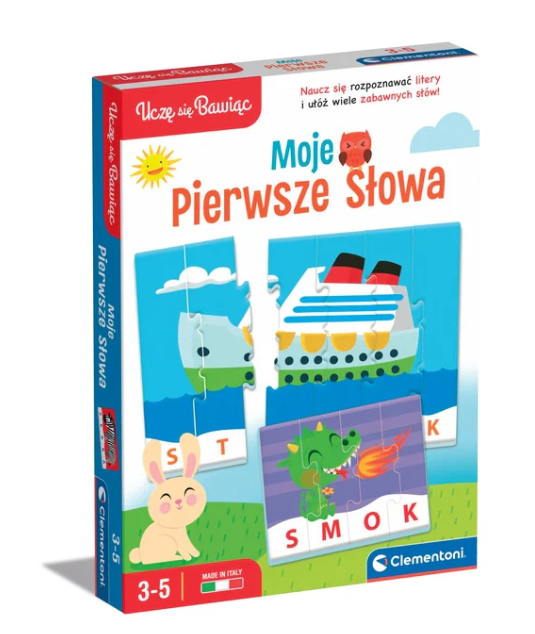 Leerspel Puzzel: Mijn eerste woorden Ik leer spelenderwijs Poolse taal Clementoni 50770