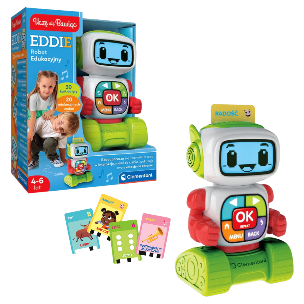 Leerroboter Eddie Poolse taal spelenderwijs leren Clementoni 50411