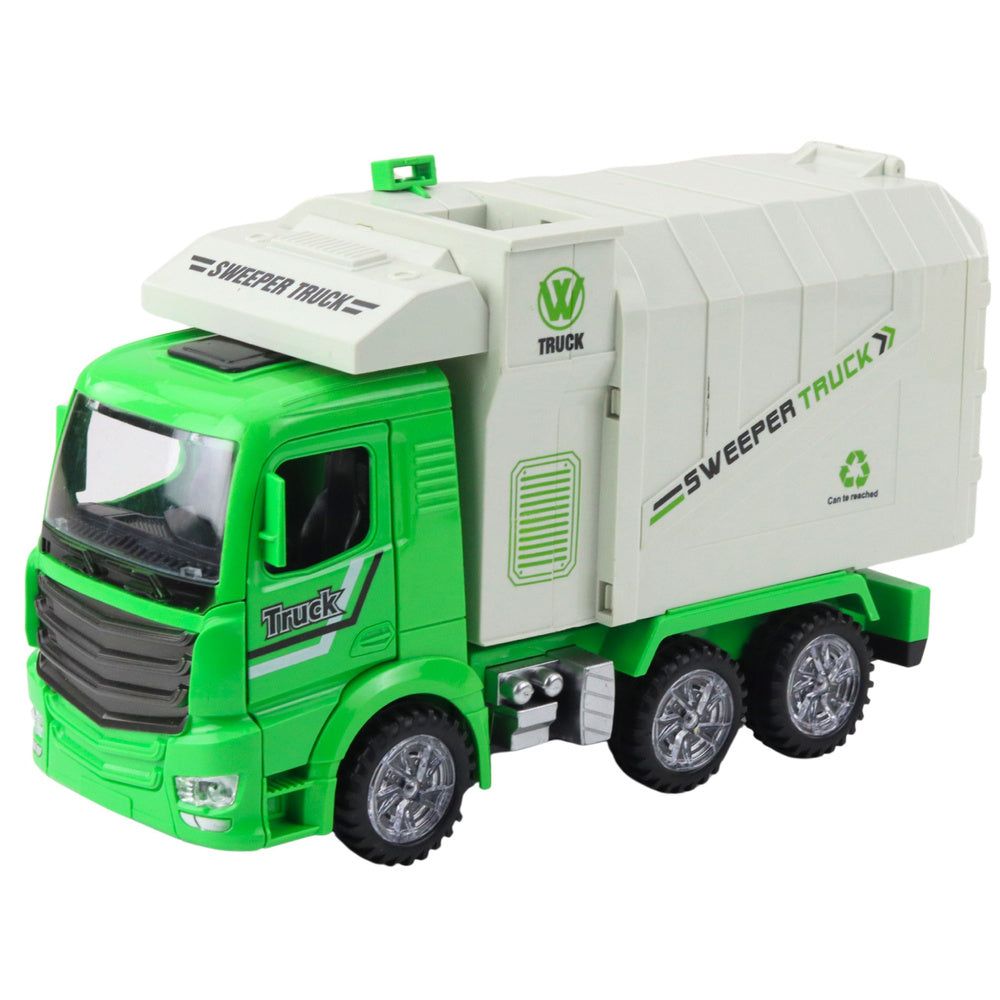 Vuilniswagen, stadslichten, geluiden, groen (2)