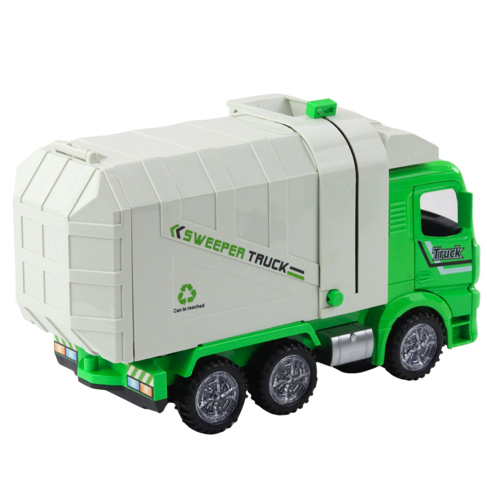 Vuilniswagen, stadslichten, geluiden, groen (3)