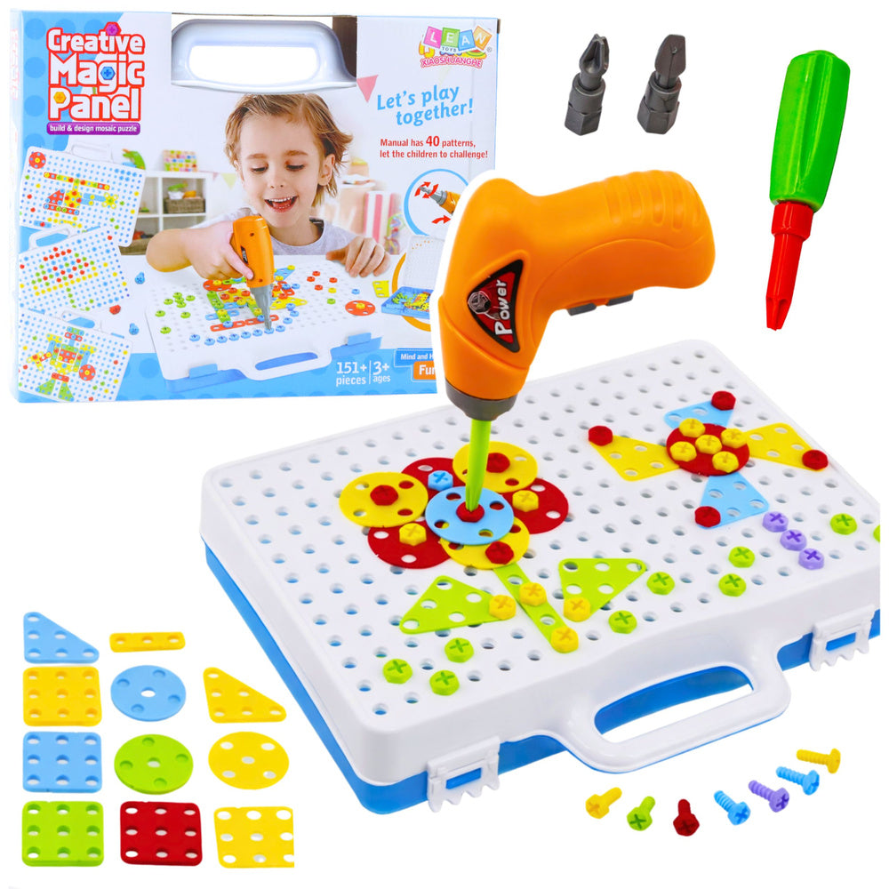 Educatieve puzzelset met schroevendraaier voor kinderen, 151 onderdelen
