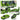 Militaire set: militaire vrachtwagen, takelwagen, auto, helikopter, lichten, geluid