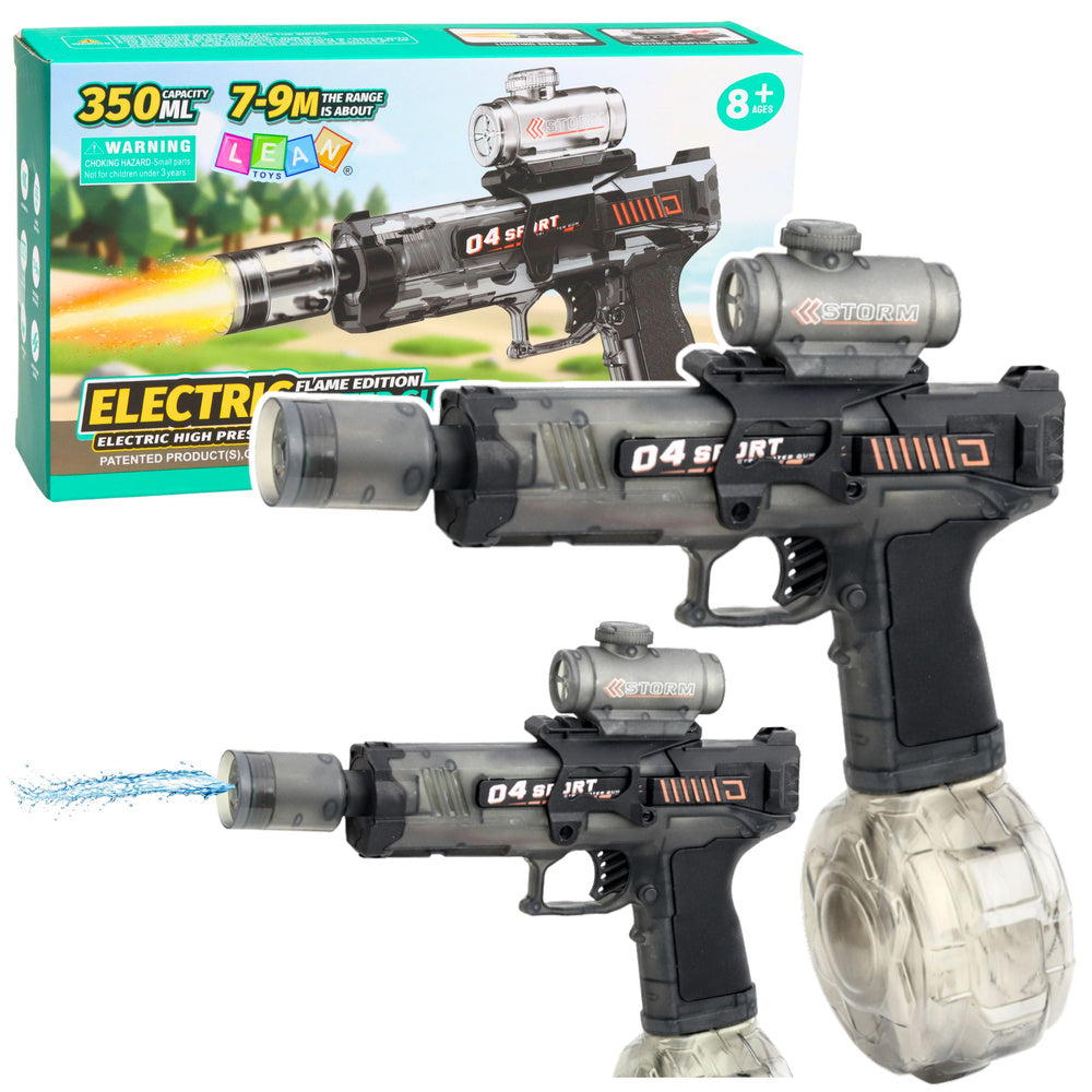 Elektrisch waterpistool, automatisch, zwart, bereik 7-9 m, 350 ml