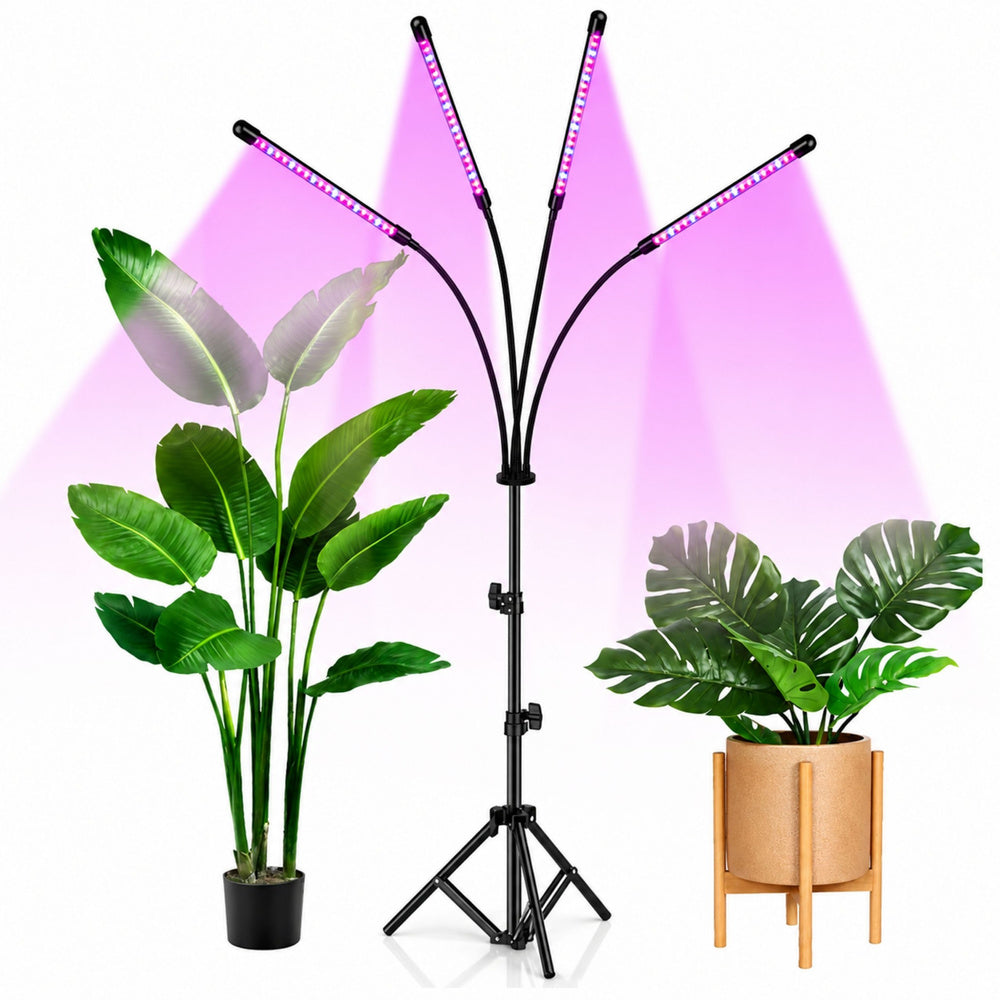 LED-lamp voor de kweek van gewassen en de verlichting van planten, 4-delige standaard, afstandsbediening (2)