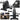 Mini-hometrainer met rotorfunctie, revalidatiefunctie, 2-in-1-lcd-display, zwart