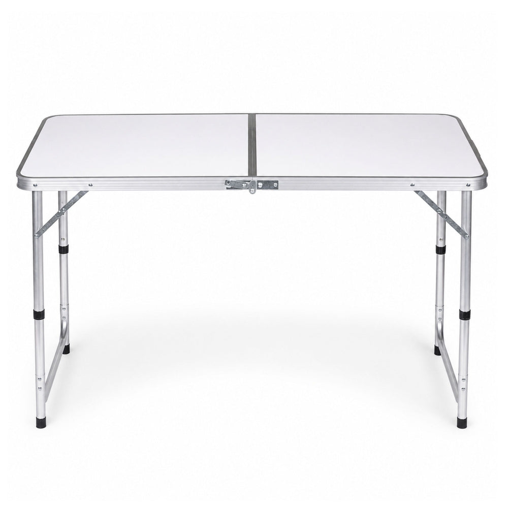Opvouwbare campingtafel, in hoogte verstelbaar, koffer, wit (2)