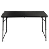 Kampeermeubelset, klaptafel, 4 krukjes, zwarte koffer (5)
