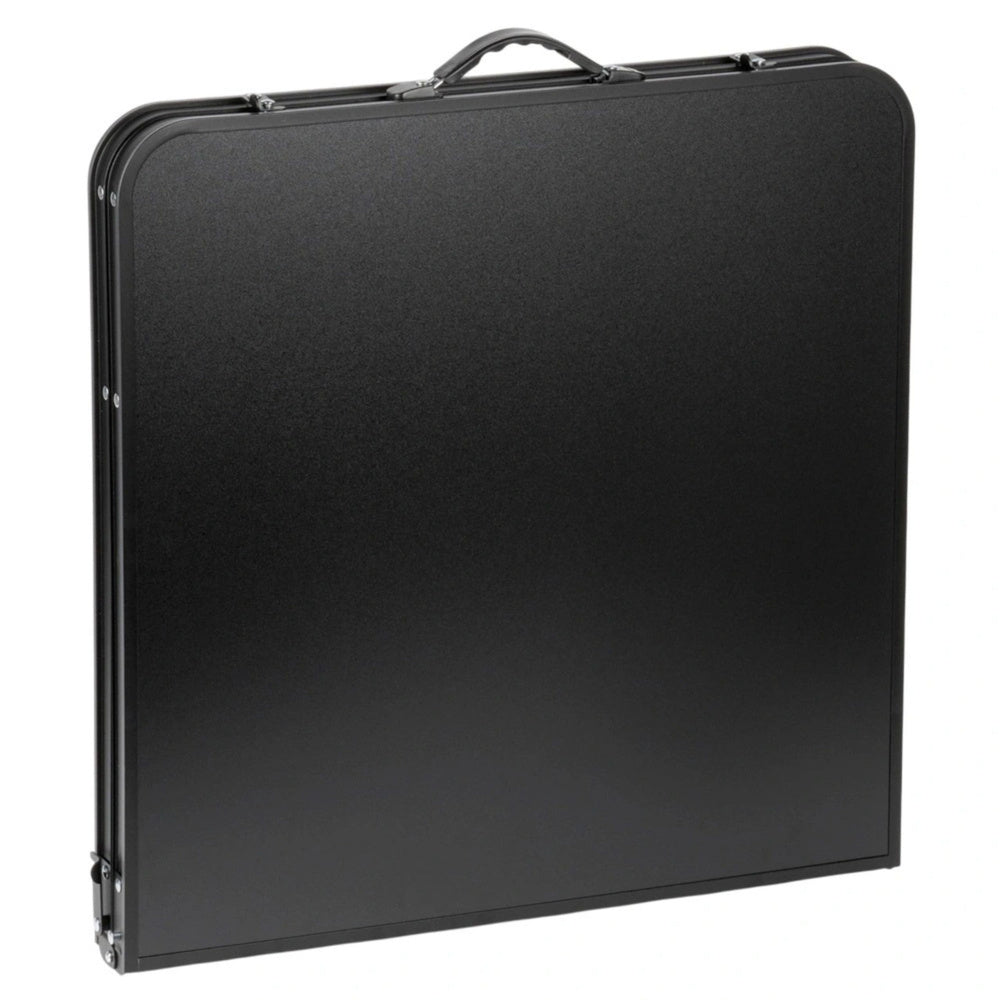 Kampeermeubelset, klaptafel, 4 krukjes, zwarte koffer (8)