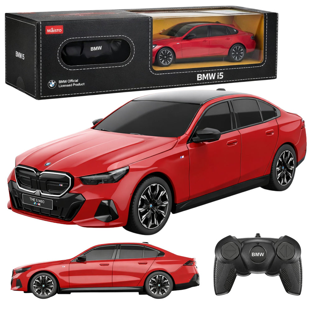 BMW i5 op afstand bestuurbare auto RC rood Rastar 1:24