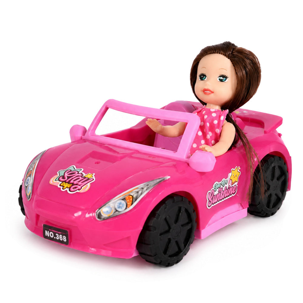 Mini-pop in cabriolet-set met hondje, roze (2)
