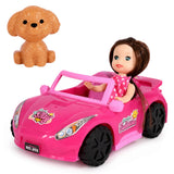 Mini-pop in cabriolet-set met hondje, roze (4)