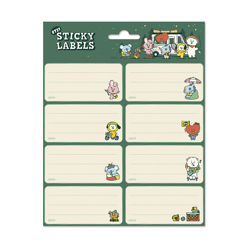 BT21 - Set van 16 Outdoor Weekend-stickers voor notitieboeken/boeken
