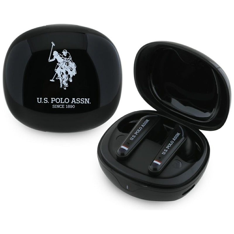 US Polo Assn DH Logo - TWS-oortjes + oplaadcase (zwart)