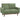 2-zitsbank, 134 cm ribfluwelen bank met pocketvering, dikke rugleuning, accent van houten latten, groen