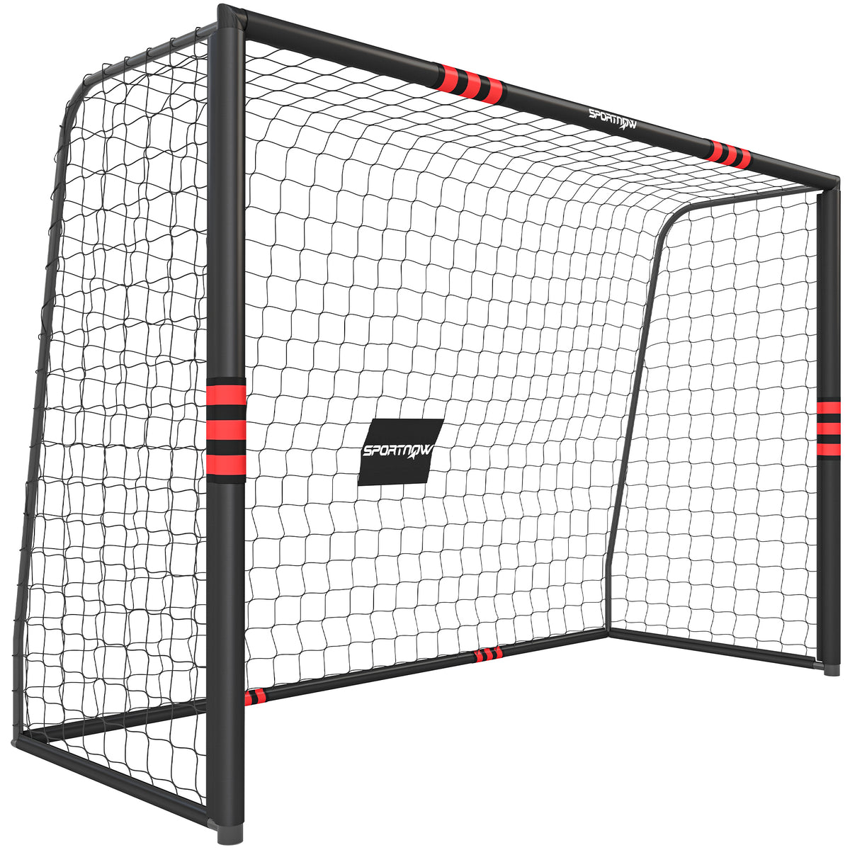 Voetbaldoel voor tuin 300 x 200 cm Robuust buitendoel met doelnet, padding, grondhaken en roestwerende coating
