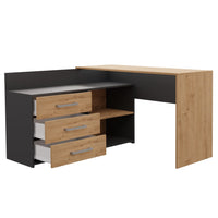 Schreibtisch DANY ANTHRAZIT EICHE ARTISAN – Produktabbildung 4