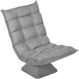 Relaxfauteuil leesfauteuil, draaibaar, fluweeloptiek, 62 cm x 70 cm x 95 cm, lichtgrijs
