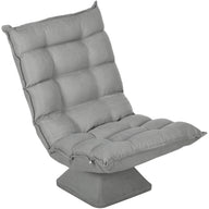 Relaxfauteuil leesfauteuil, draaibaar, fluweeloptiek, 62 cm x 70 cm x 95 cm, lichtgrijs
