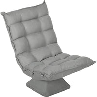 Relaxfauteuil leesfauteuil, draaibaar, fluweeloptiek, 62 cm x 70 cm x 95 cm, lichtgrijs