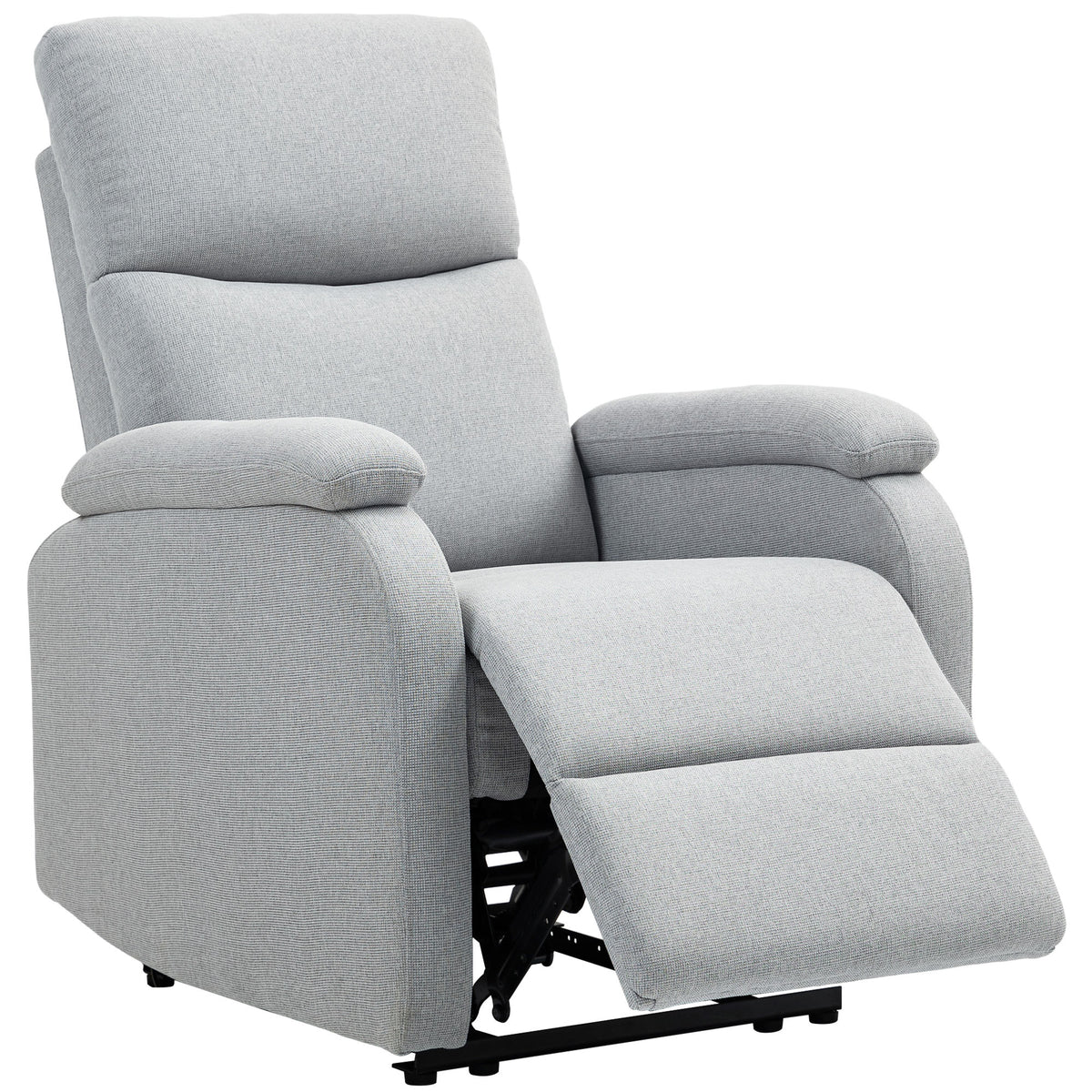 Relaxfauteuil, ontspanningsfauteuil met verstelbare rugleuning, voetensteun, gestoffeerde fauteuil voor